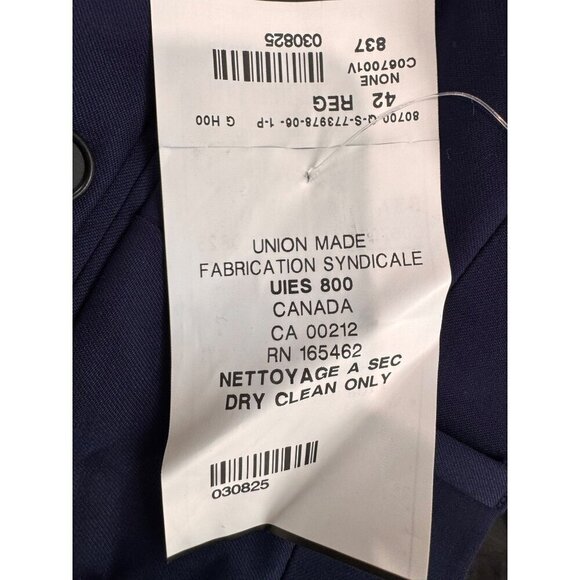 New Vitale Barberis Canonico Men's Size 42 R Super 110s Perennial Pants *Raw Hem - Picture 10 of 14